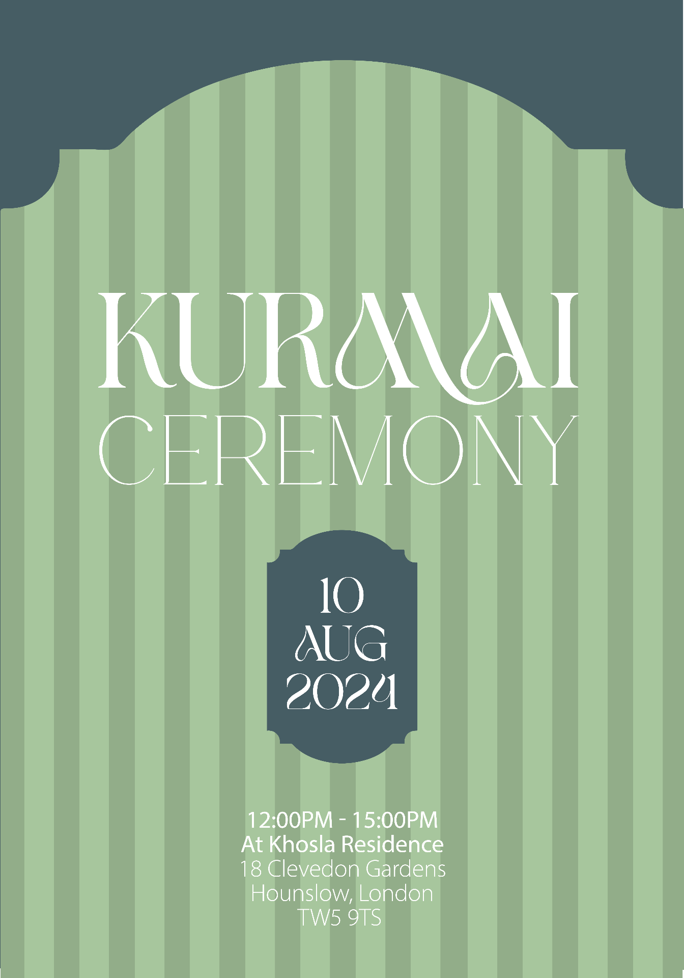 Kurmai ceremony invite
