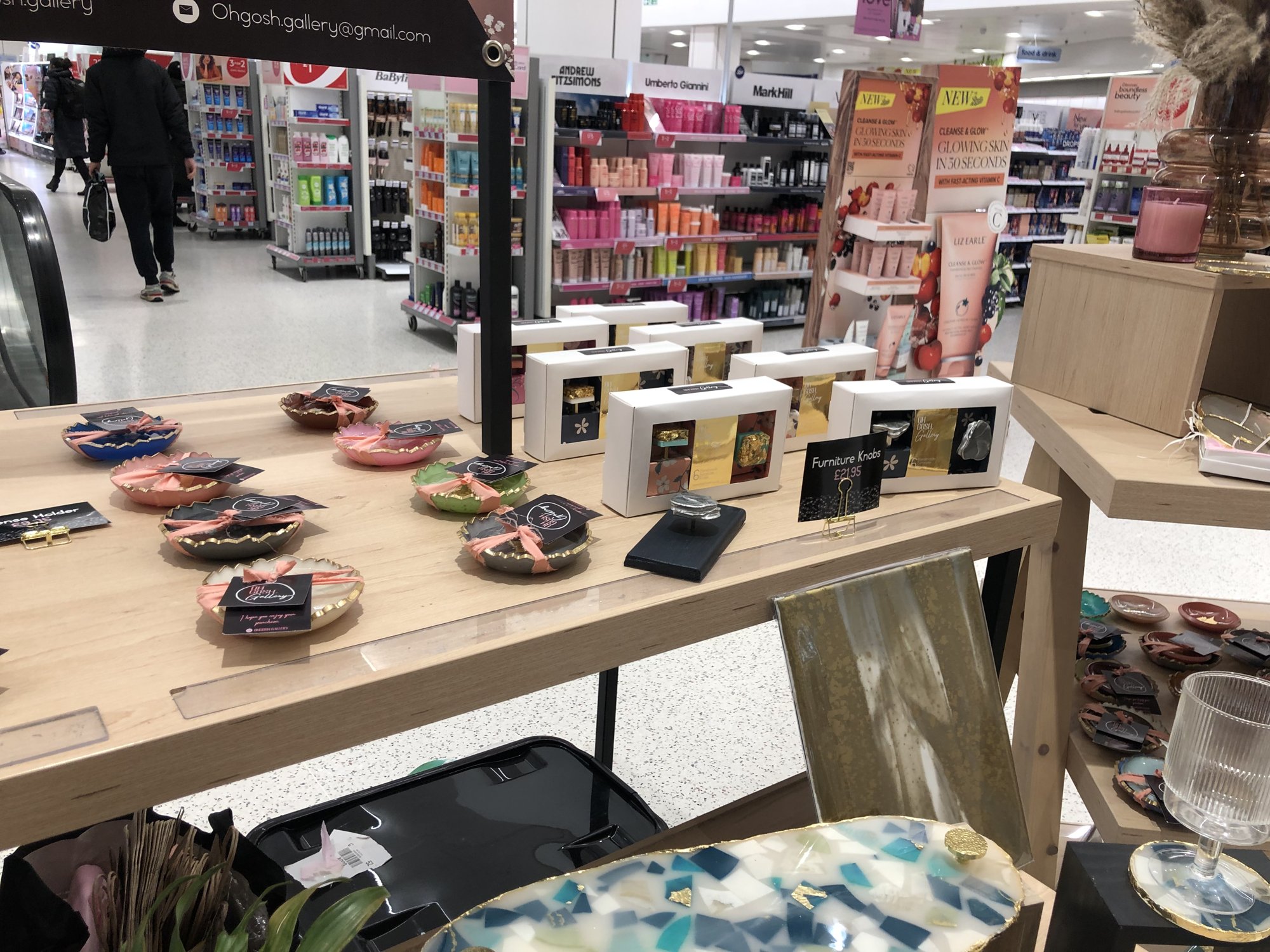 OhGosh.Gallery retail merchandising at Boots