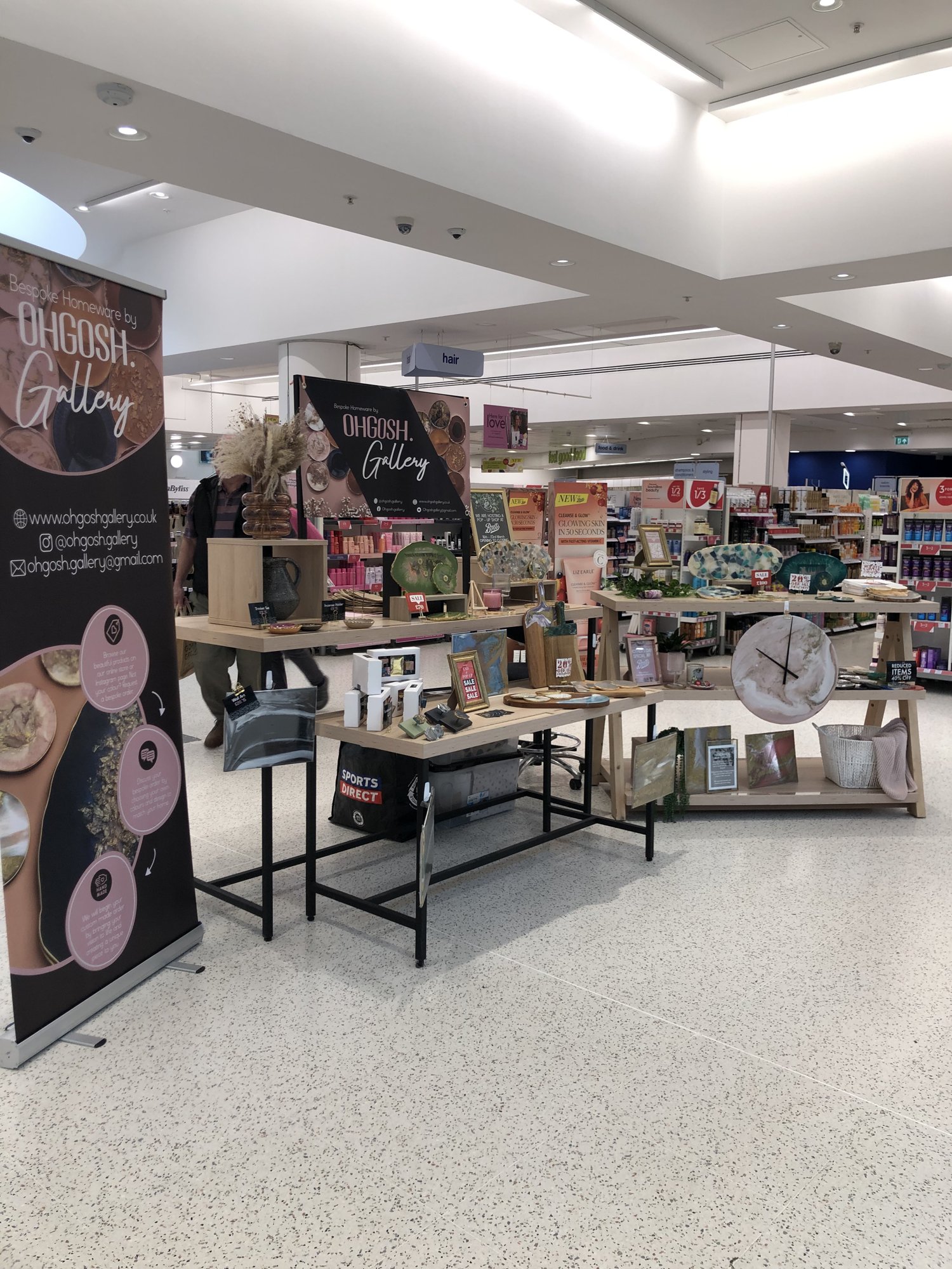 OhGosh.Gallery in-store branding at Boots