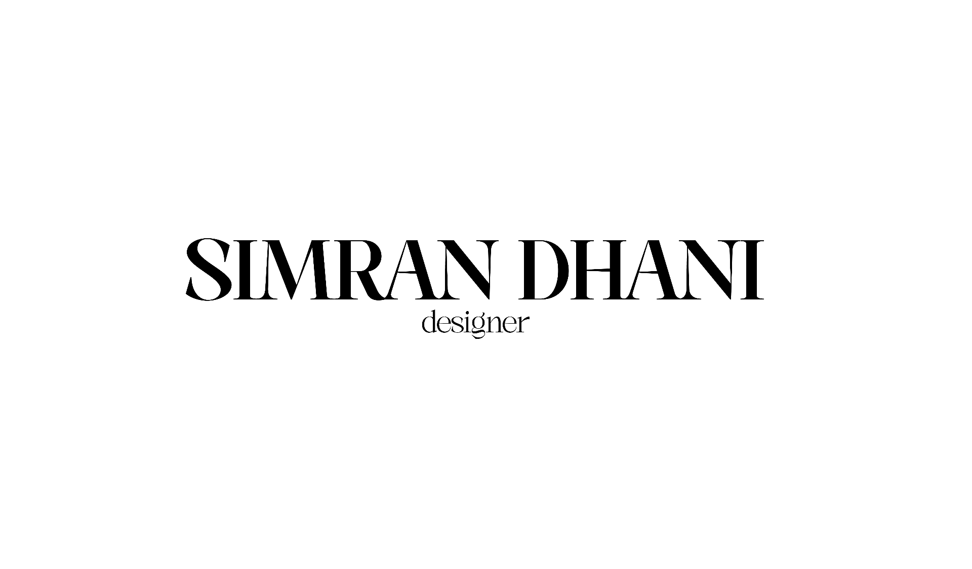 Simran Dhani designer wordmark