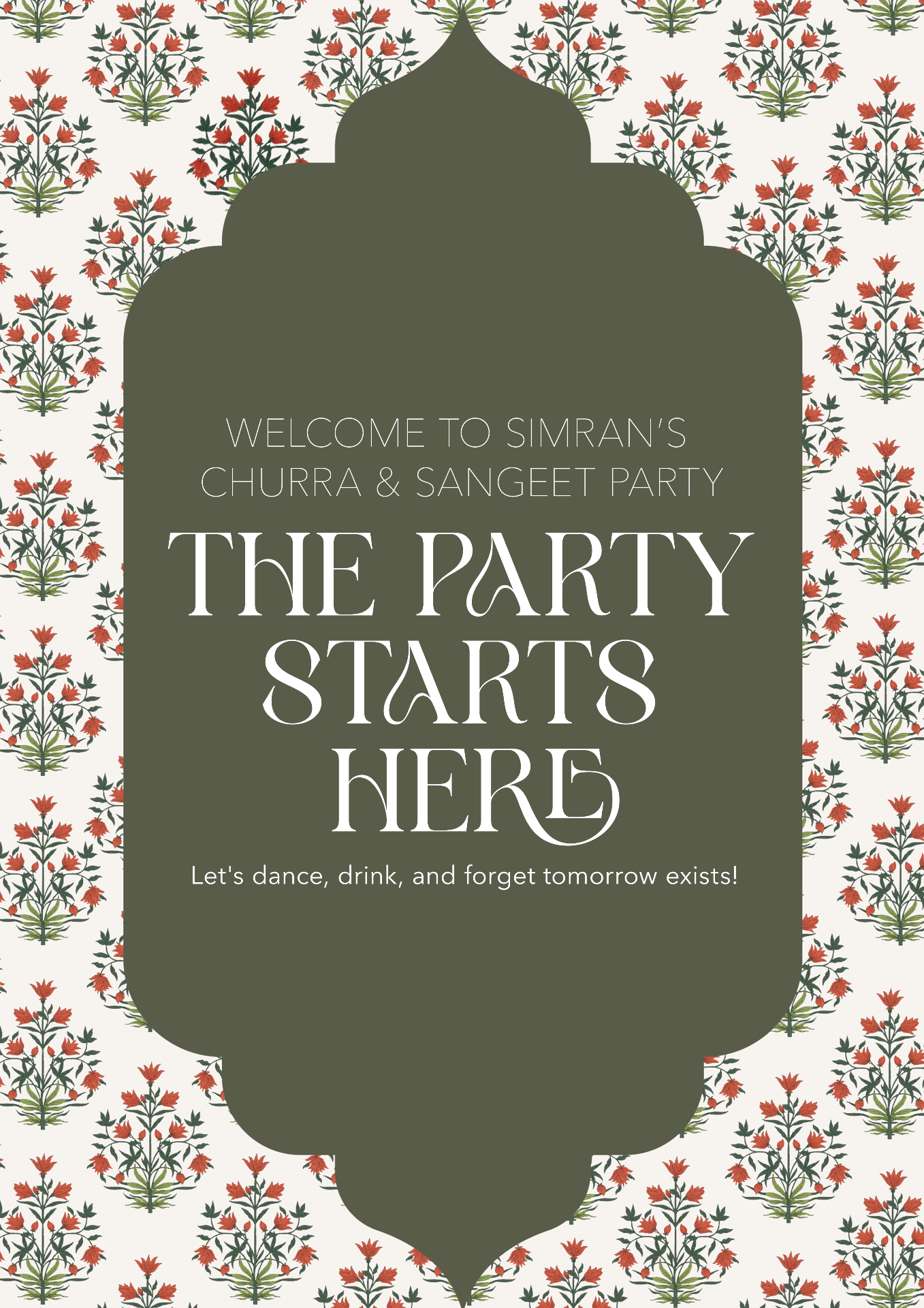 Sangeet welcome sign